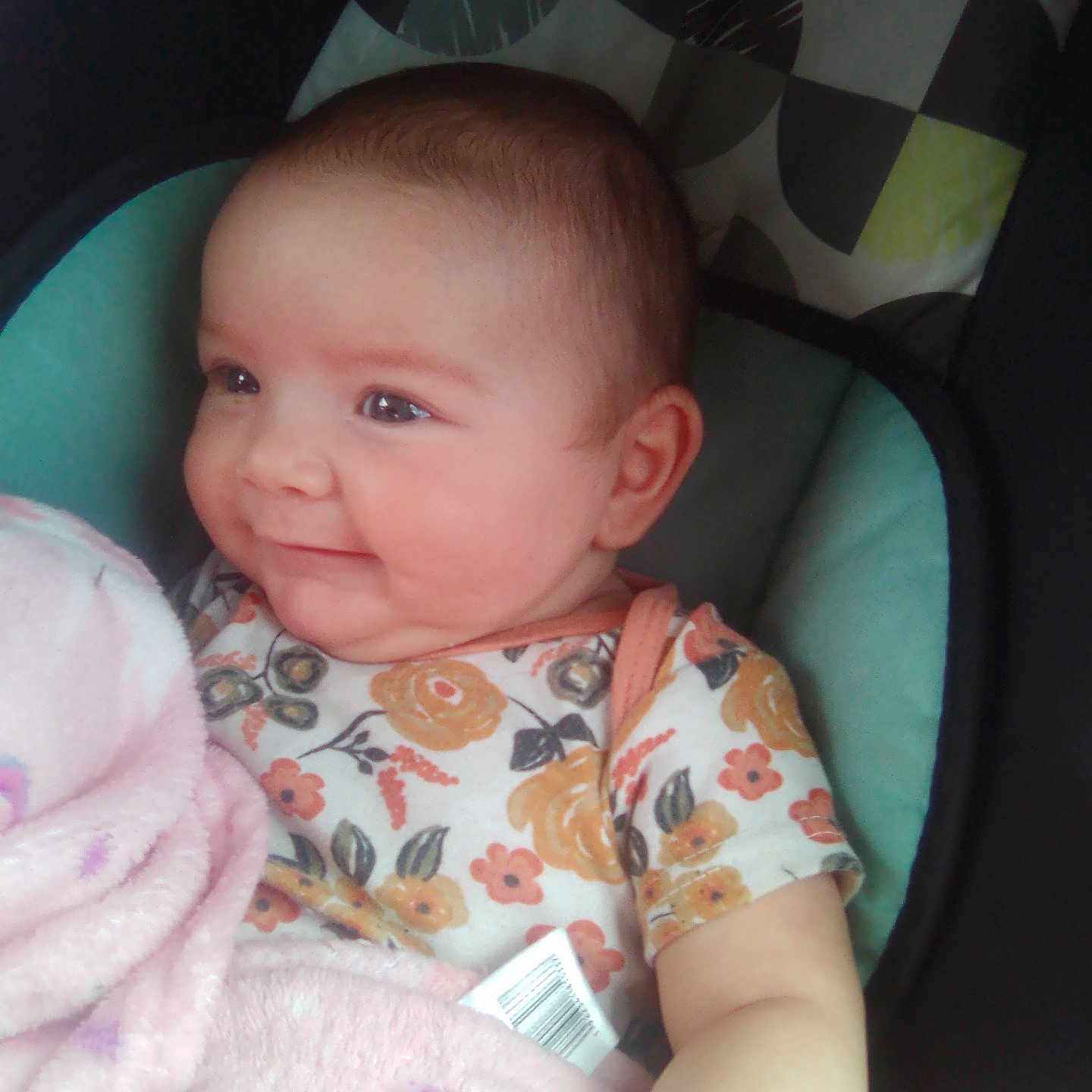 Emjayh joined the competition — help win amazing prizes! baby, bed, blanket, clothing, crib, cushion, face, furniture, happy, head, homedecor, infantbed, laughing, newborn, person, photography, portrait, quilt, smile, t_shirt