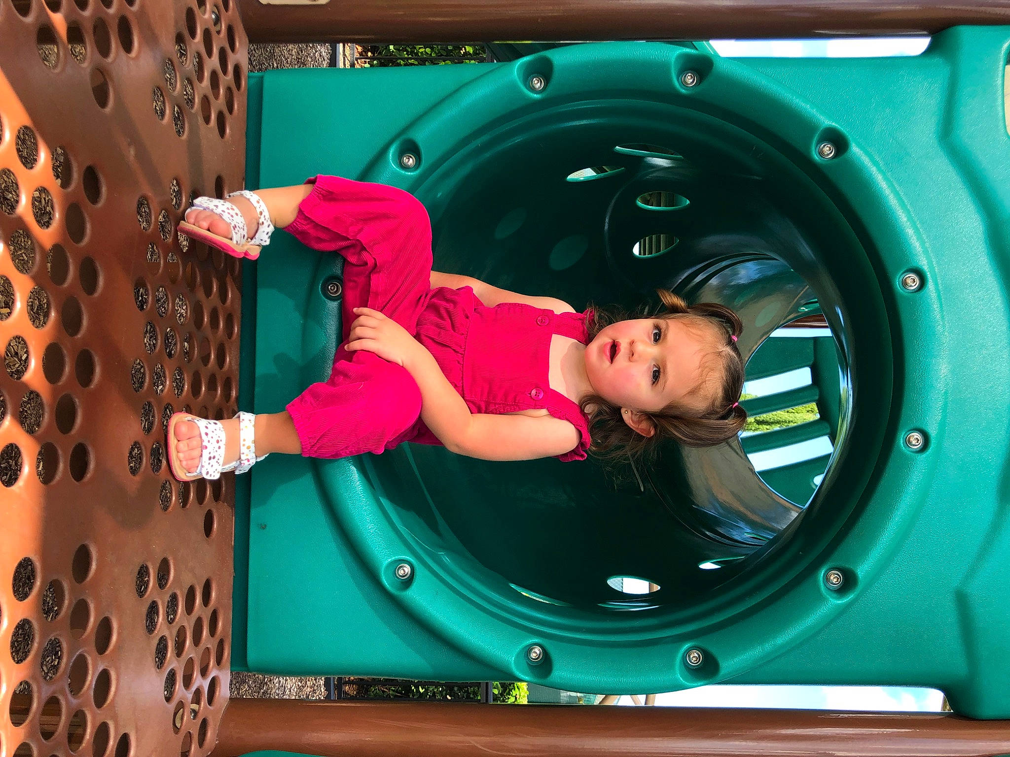 Amelia joined the competition — help win amazing prizes! automotive_tire, child, electric_blue, fun, green, happy, leisure, machine, magenta, motor_vehicle, outdoor_play_equipment, person, pink, play, playground, recreation, snapshot, t_shirt, toddler, vehicle_door