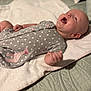 Serenity joined the competition — help win amazing prizes! baby, infant, smiling, lying_down, blanket, onesie, polka_dot, giraffe_patch, happy, cute, soft_texture, indoor, child, young, infant_clothing, person, skin, head, hand, expression
