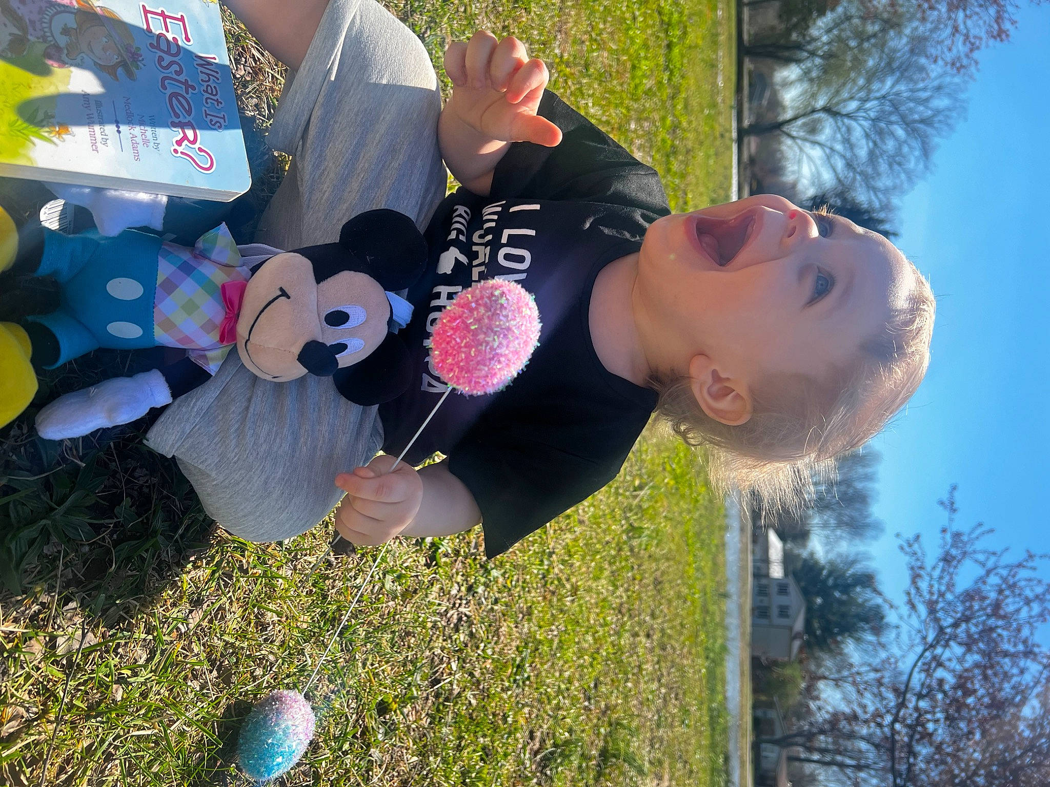 Chandler joined the competition — help win amazing prizes! baby, child, fun, garden, grass, grassland, happy, leaf, leisure, pattern, people_in_nature, person, plant, play, recreation, sky, spring, t_shirt, toddler, tree