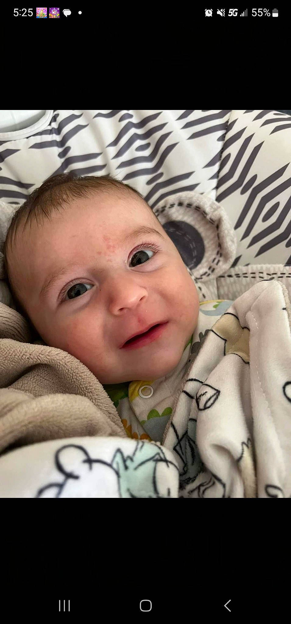 Noah is registered to the contest to win money with this photo: baby, baby_toddler_clothing, cheek, child, chin, comfort, cool, eye, eyebrow, eyelash, face, flash_photography, gesture, happy, iris, nose, person, skin, sleeve, smile