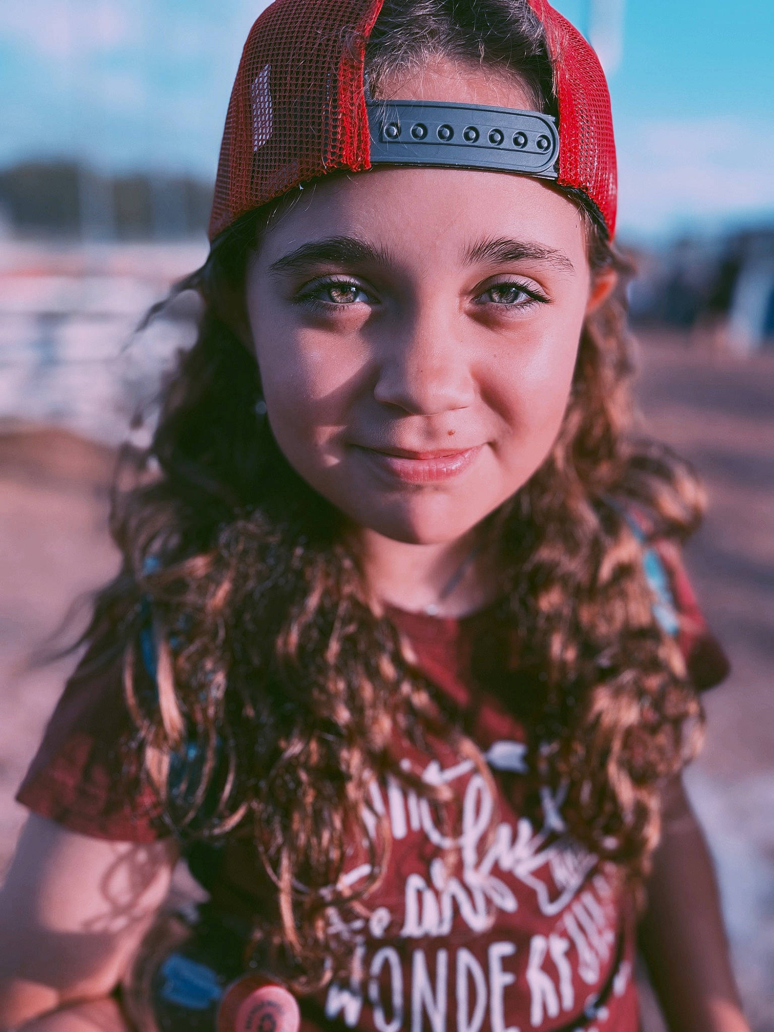 Ryleigh joined the competition — help win amazing prizes! beauty, blond, cap, cool, electric_blue, eyebrow, eyewear, fashion, fashion_design, flash_photography, fun, hairstyle, happy, headgear, headpiece, headwear, joy, lip, long_hair, pattern