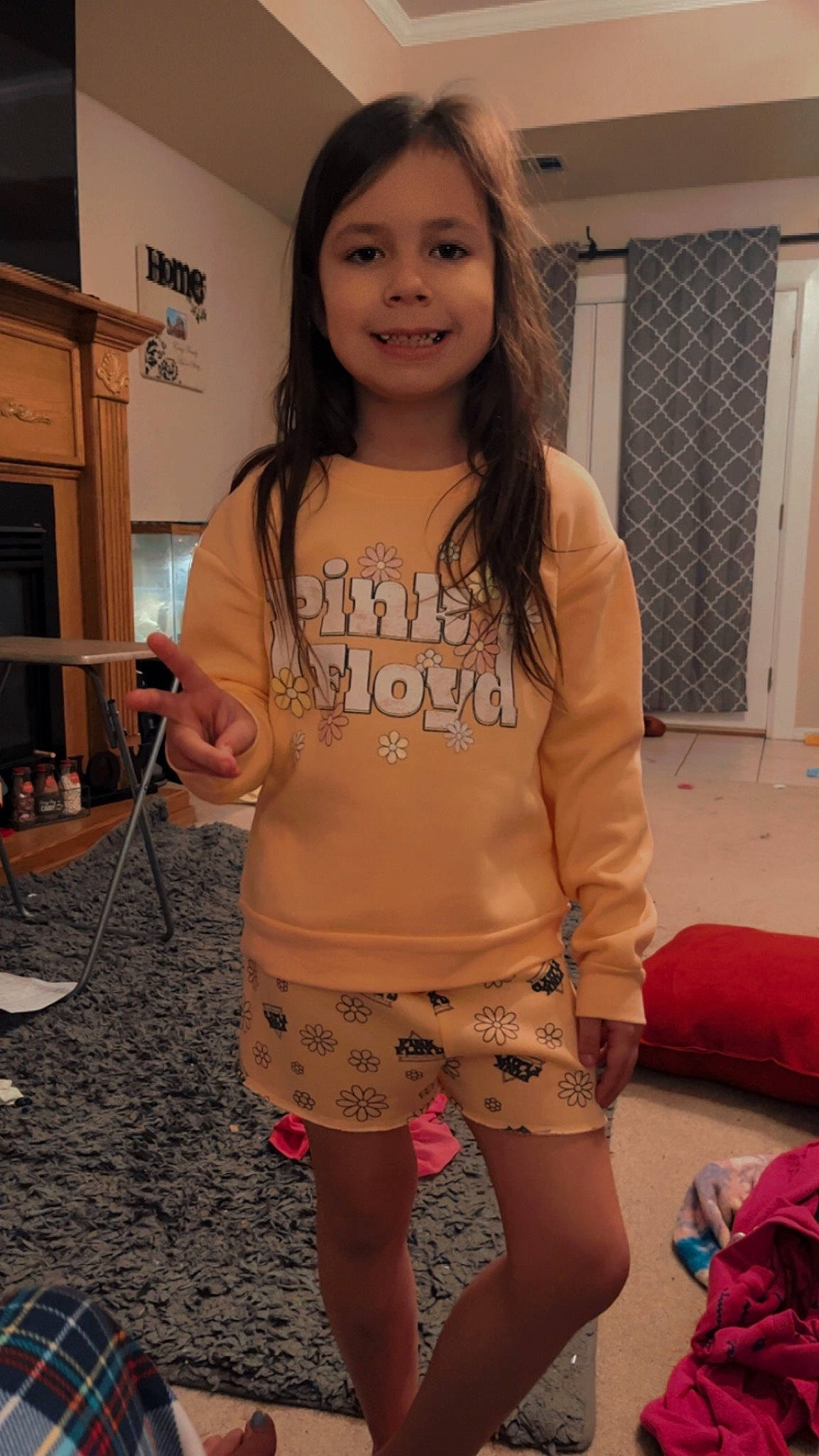 Haddie joined the competition — help win amazing prizes! abdomen, blond, brown_hair, chest, child, flooring, fun, hairstyle, human_leg, jean_short, joy, knee, long_hair, neck, person, shorts, sleeve, smile, t_shirt, thigh