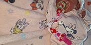 Ashely is registered to the contest to win money with this photo: baby, newborn, pacifier, blanket, sleeping, onesie, headwear, cute, infant, child, cartoon_character, disney, minnie_mouse, ariel, soft_texture, bed, comfort, pink, adorable, resting