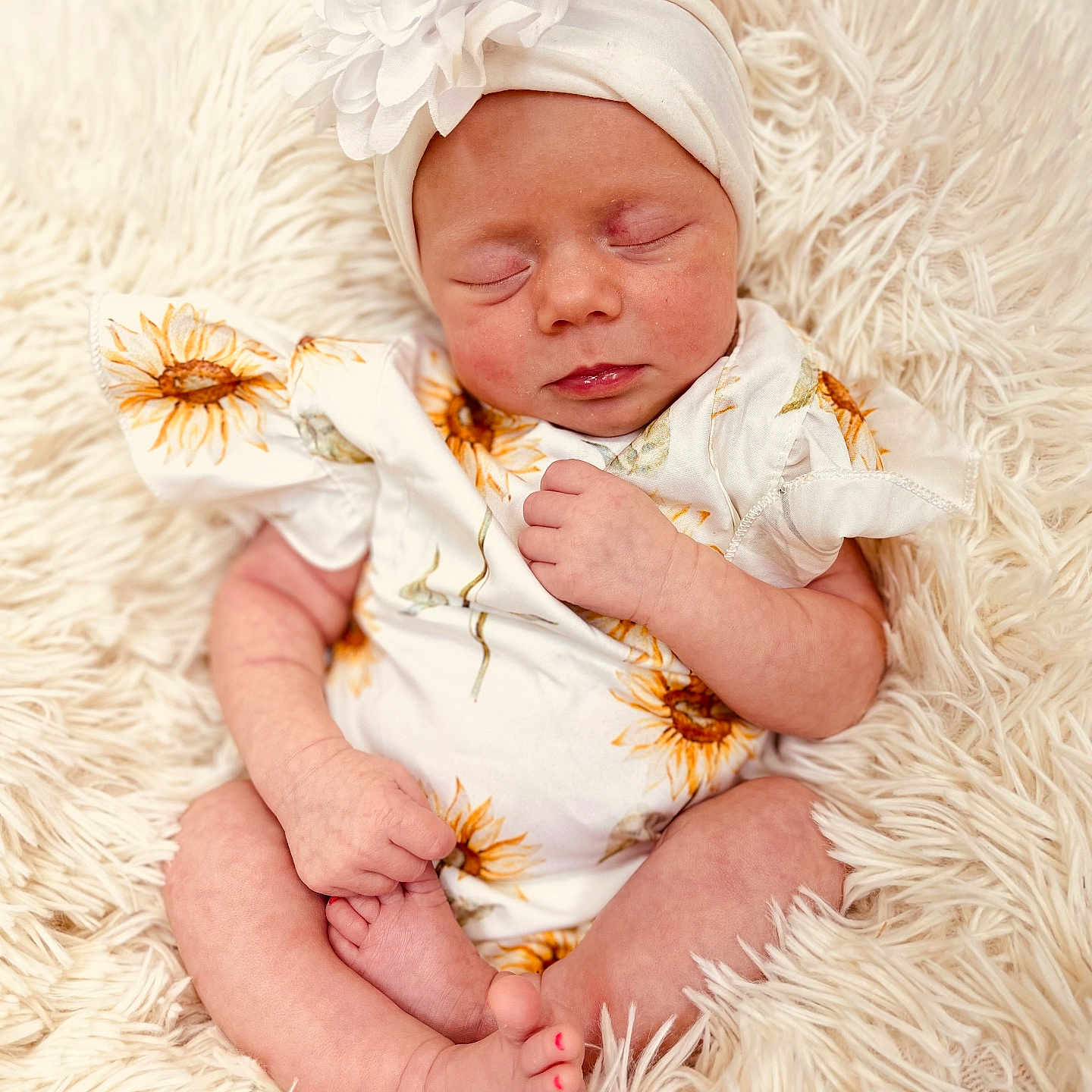 Cadance joined the competition — help win amazing prizes! baby, bed, blanket, bodypart, bonnet, clothing, cushion, face, finger, glove, hand, hat, head, homedecor, newborn, person, photography, portrait, quilt, sleeping