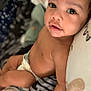 Kalil is registered to the contest to win money with this photo: baby, child, diaper, skin, face, eyes, mouth, arm, leg, infant, lying_down, curious, closeup, person, cute, indoors, soft_light, expression, portrait, toddler