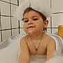 André a rejoint le concours — aidez-le/la à gagner de superbes lots ! arm, bath, bathroom, bathtub, bubbles, child, cute, face, foam, hair, head, necklace, playful, portrait, smile, soap, tiles, toddler, tub, water
