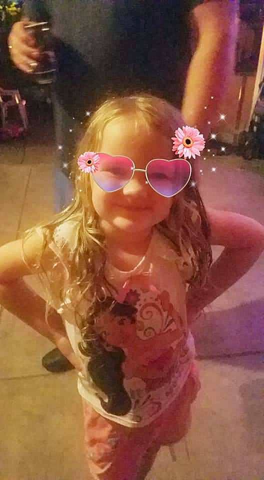 Julianna joined the competition — help win amazing prizes! blond, child, cool, eyewear, fun, glasses, goggles, happy, joy, lip, long_hair, magenta, mouth, person, personal_protective_equipment, pink, skin, smile, sunglasses, thumb