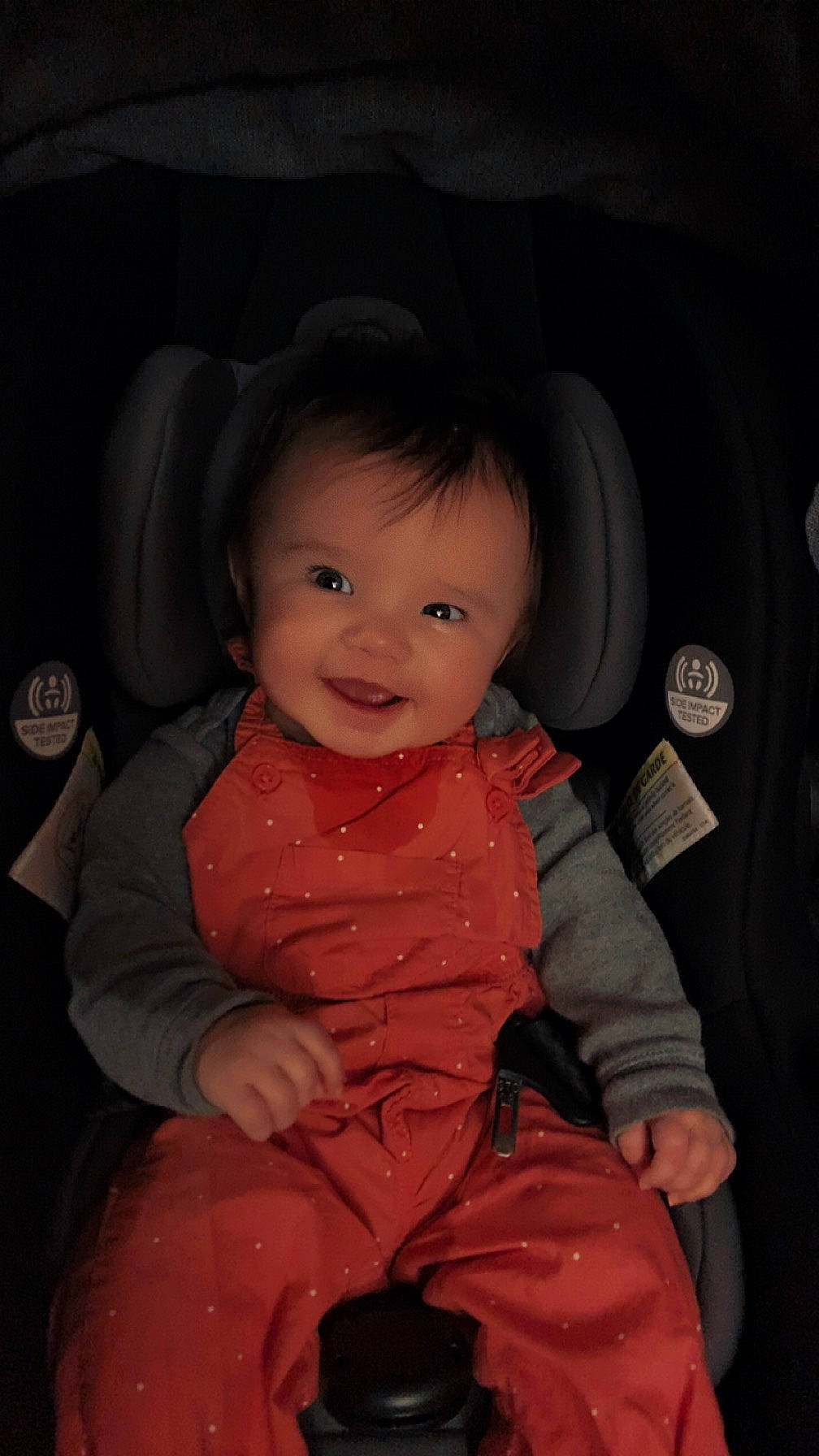 Emmalee joined the competition — help win amazing prizes! baby, baby_toddler_clothing, cheek, chin, comfort, eye, facial_expression, flash_photography, fun, happy, iris, mouth, nose, outerwear, person, product, skin, sleeve, smile, standing