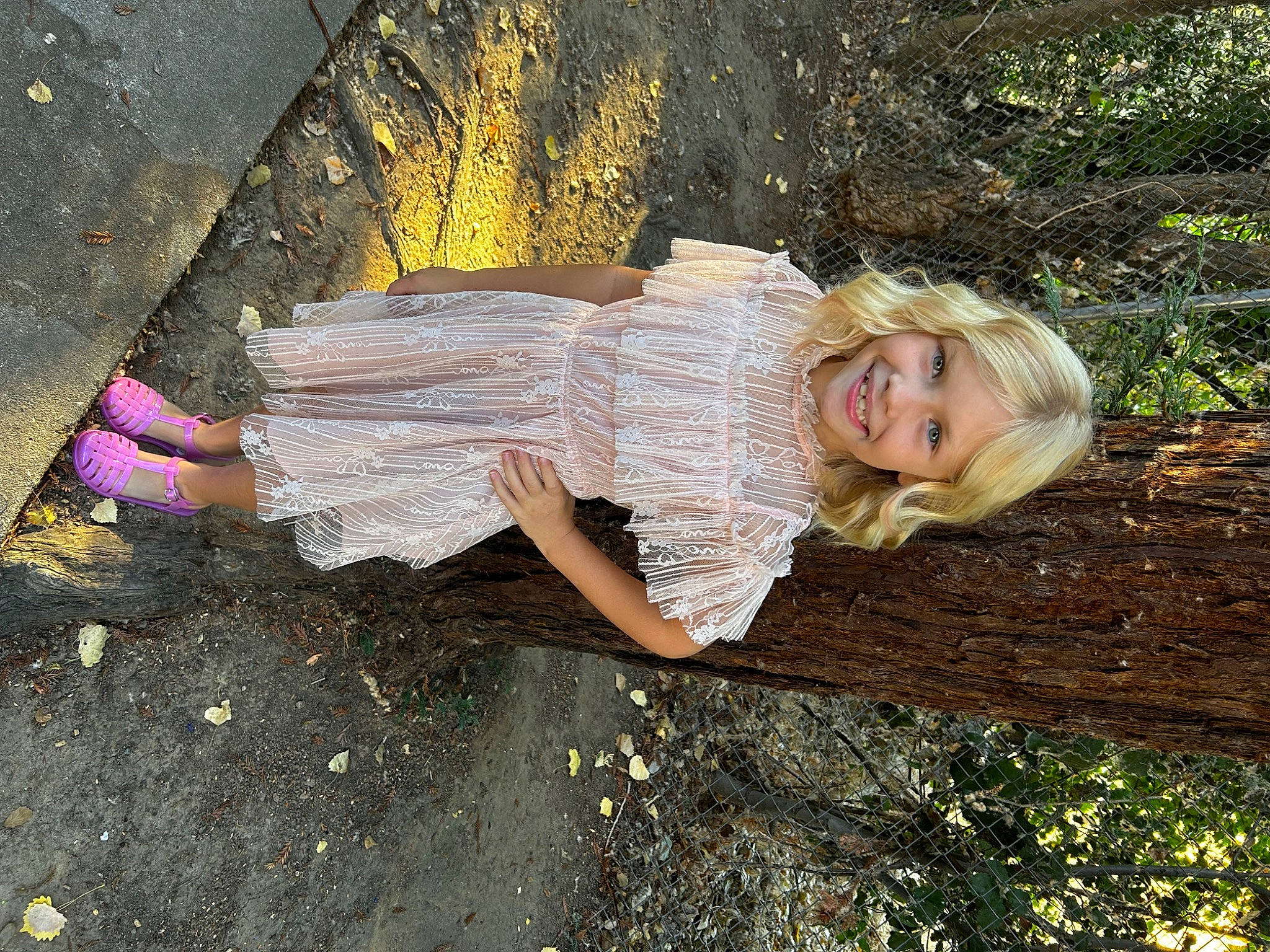 Paislee joined the competition — help win amazing prizes! brown_hair, fawn, flash_photography, fun, grass, happy, human_leg, joy, leaf, leisure, people_in_nature, person, plant, road_surface, smile, summer, sunlight, thigh, tints_and_shades, tree