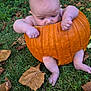 Braxton joined the competition — help win amazing prizes! autumn, baby, barefoot, child, cute, fall, funny, grass, harvest, holiday, leaves, nature, orange, outdoor, person, playful, pumpkin, season, sitting, skin