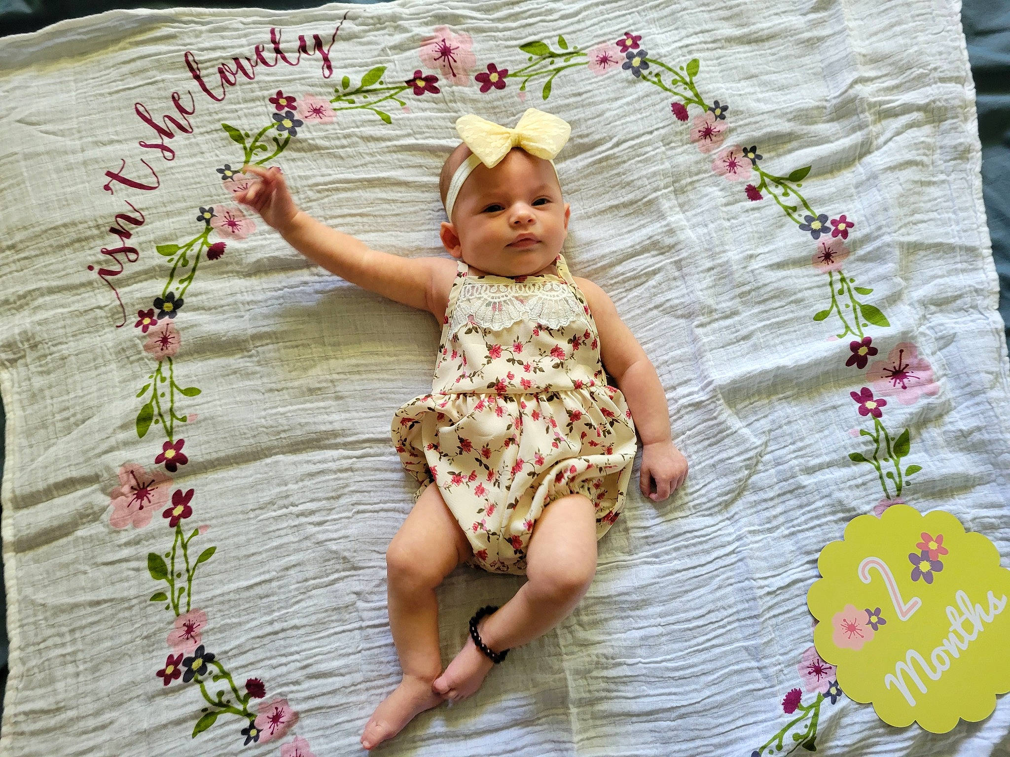 River Neihoff is registered to the contest to win money with this photo: baby, baby_toddler_clothing, beauty, botany, dress, flower, grass, hand, happy, leaf, pattern, person, petal, pink, plant, product, skin, summer, textile, toddler