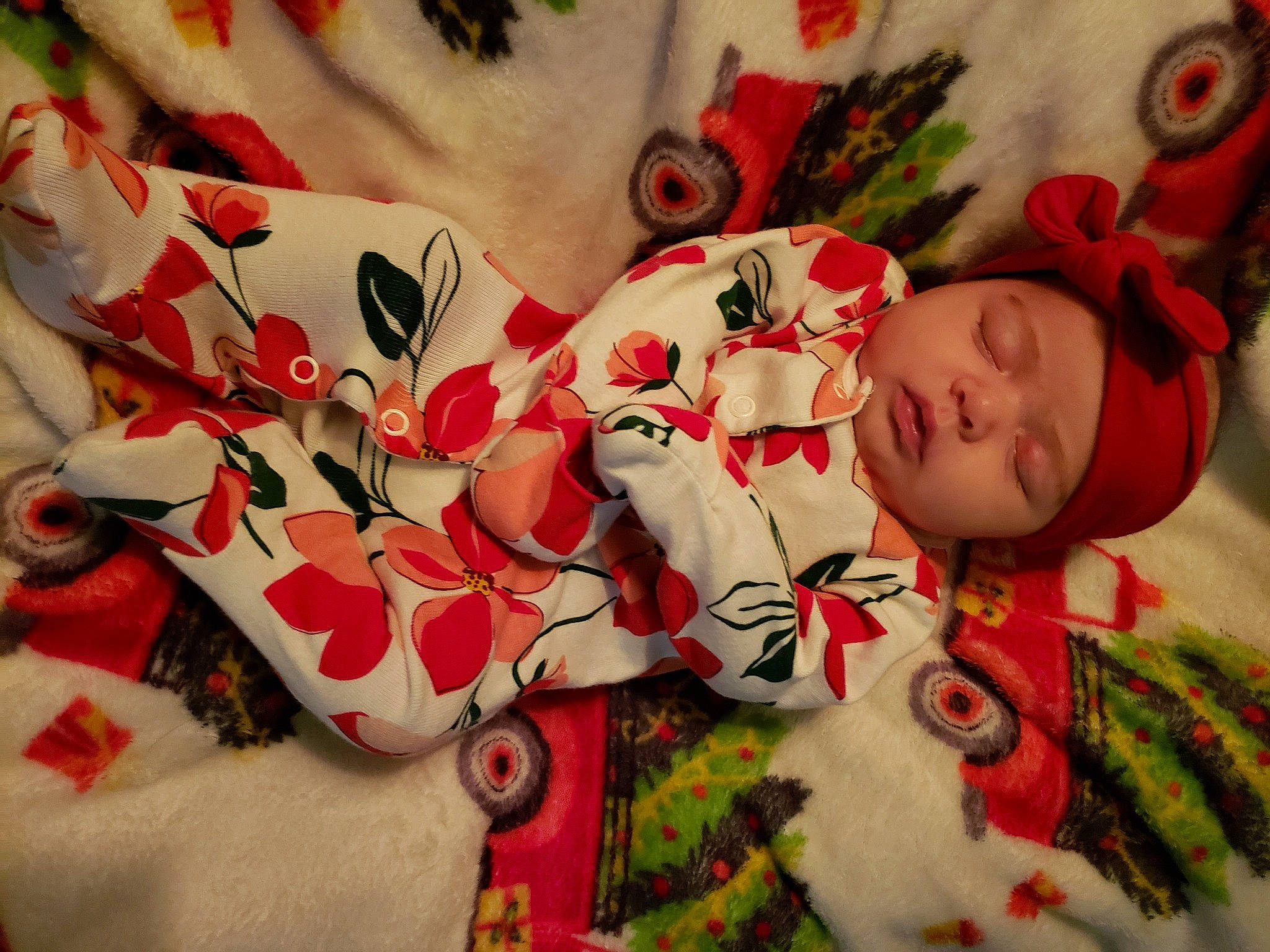 Cleo joined the competition — help win amazing prizes! baby, baby_toddler_clothing, carmine, cheek, child, christmas, christmas_eve, dress, event, happy, head, headwear, holiday, human_body, linens, pattern, person, plant, room, skin