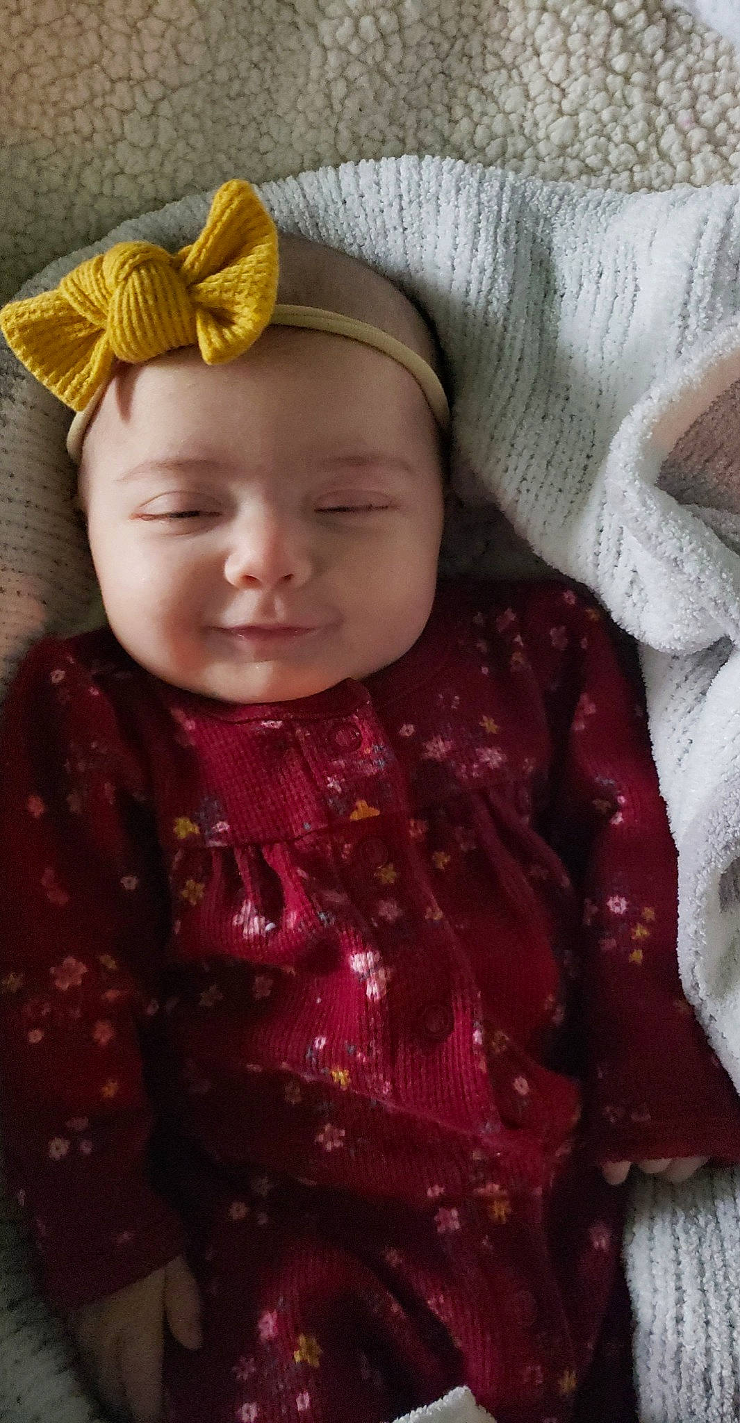 Cleo joined the competition — help win amazing prizes! baby, baby_toddler_clothing, cap, cheek, child, costume_hat, eye, happy, headgear, headwear, human_body, iris, lip, magenta, pattern, person, pink, skin, sleeve, textile