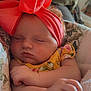 Lainey joined the competition — help win amazing prizes! baby, sleeping, headband, bow, flower_pattern, blanket, infant, child, cute, resting, soft, indoors, yellow_clothing, floral, peaceful, hands, face, cozy, closeup, portrait