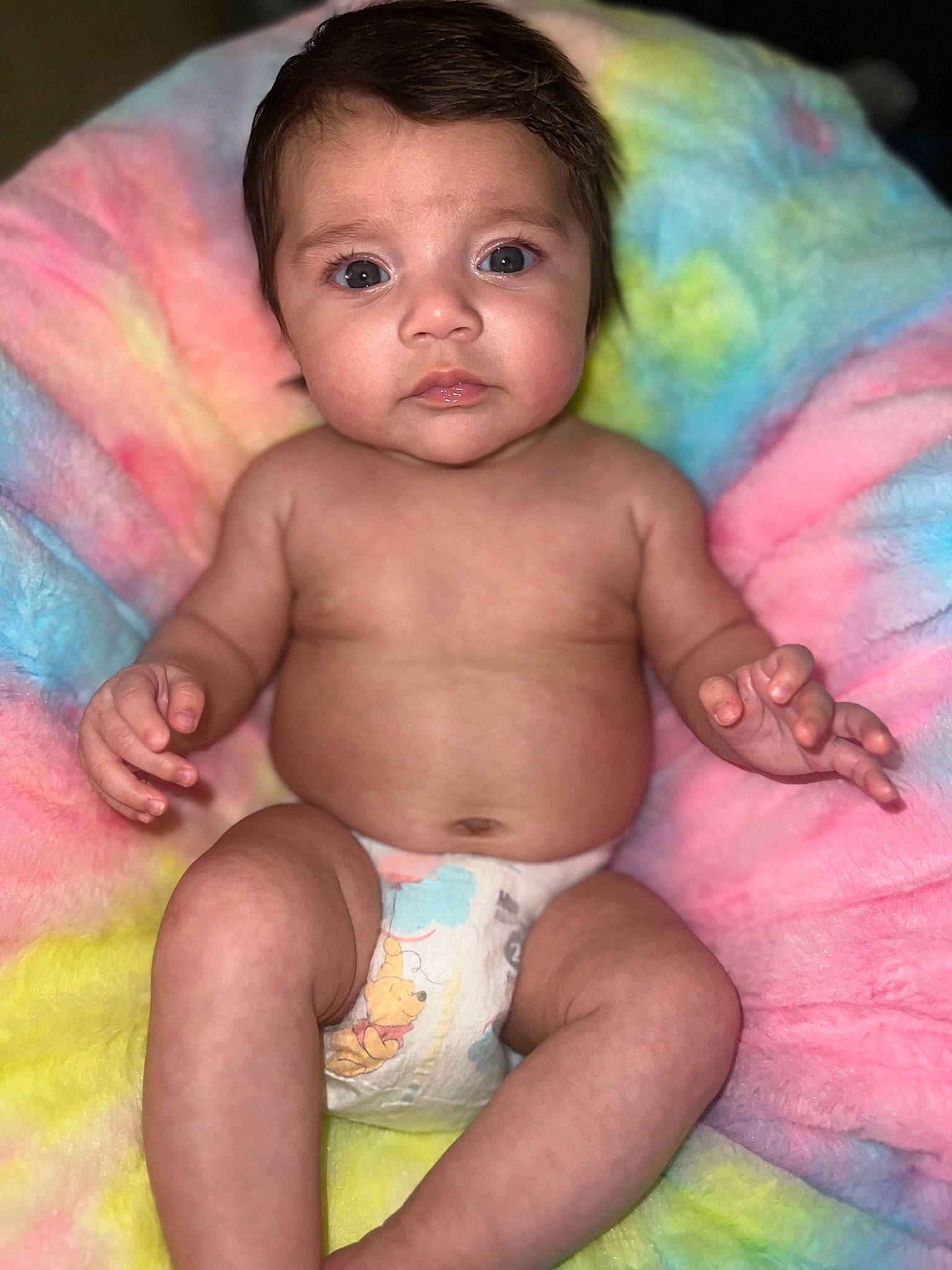 Adalyn is registered to the contest to win money with this photo: arm, baby, cheek, chest, eye, eyebrow, happy, human_body, iris, lip, mouth, muscle, neck, nose, person, pink, shoulder, skin, smile, stomach