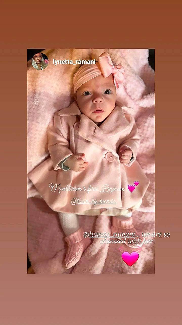 Maddison joined the competition — help win amazing prizes! baby, baby_toddler_clothing, child, fictional_character, font, fur, gesture, happy, headwear, magenta, pattern, peach, person, petal, photo_caption, pink, sleeve, teddy_bear, toddler