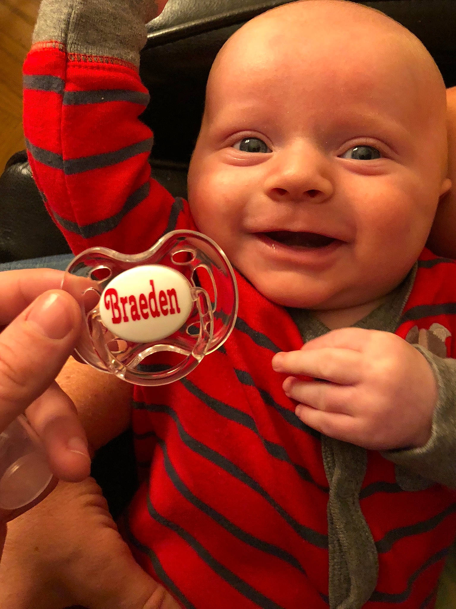 Braeden is registered to the contest to win money with this photo: child, person, smile, toddler