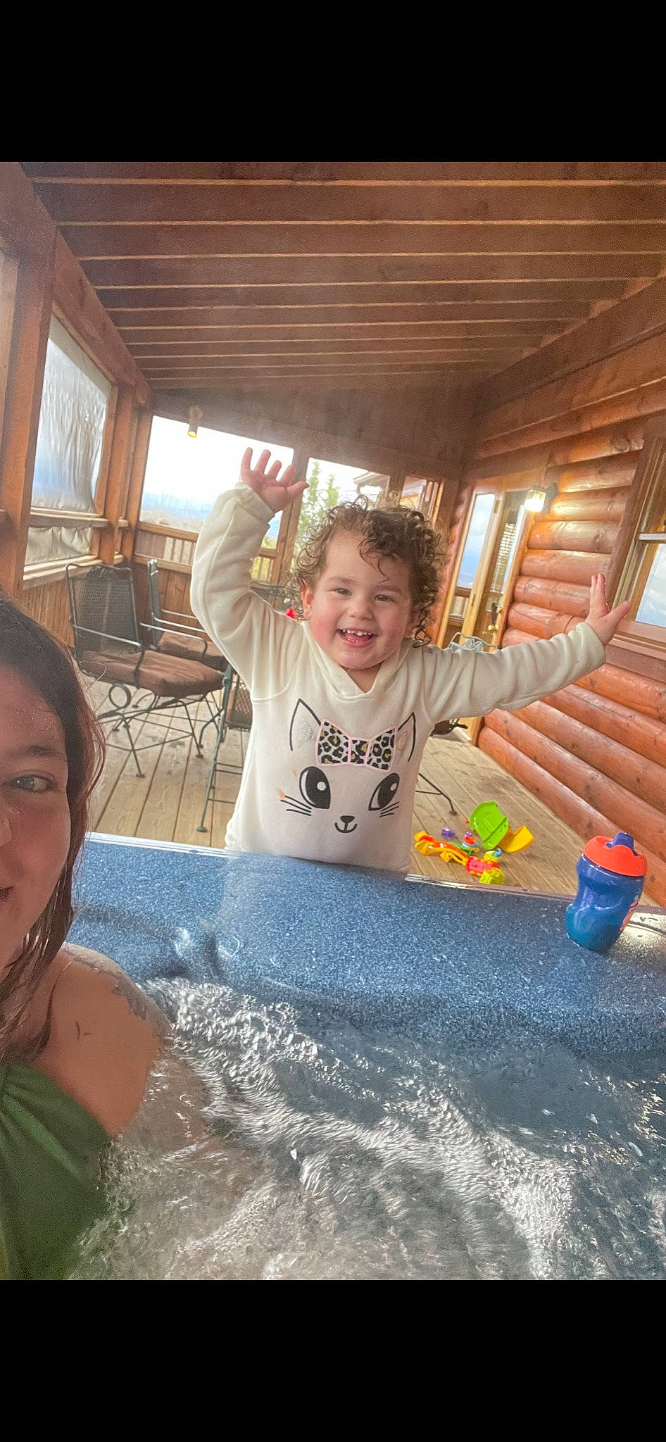Cianna joined the competition — help win amazing prizes! child, fish, fun, happy, house, joy, leisure, person, play, recreation, shorts, sitting, smile, swimming_pool, t_shirt, toddler, vacation, water, window, wood