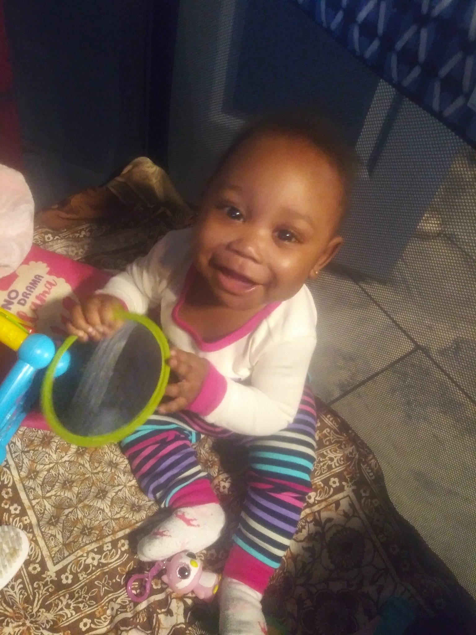 Cherish is registered to the contest to win money with this photo: baby, baby_products, baby_toddler_clothing, child, cloud, flooring, fun, grass, happy, joy, nail, person, play, sitting, skin, sky, smile, soil, thumb, toddler