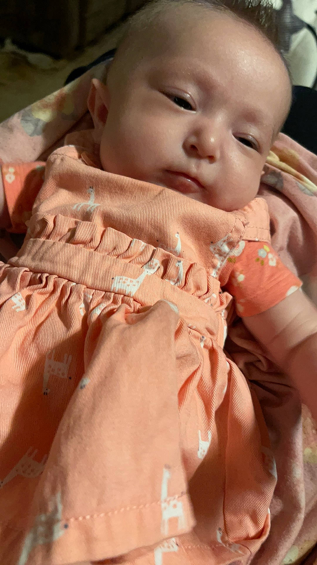 Kensley is registered to the contest to win money with this photo: baby, baby_toddler_clothing, cheek, chin, eye, eyebrow, eyelash, face, facial_expression, finger, gesture, hairstyle, head, iris, lip, mouth, neck, nose, person, skin