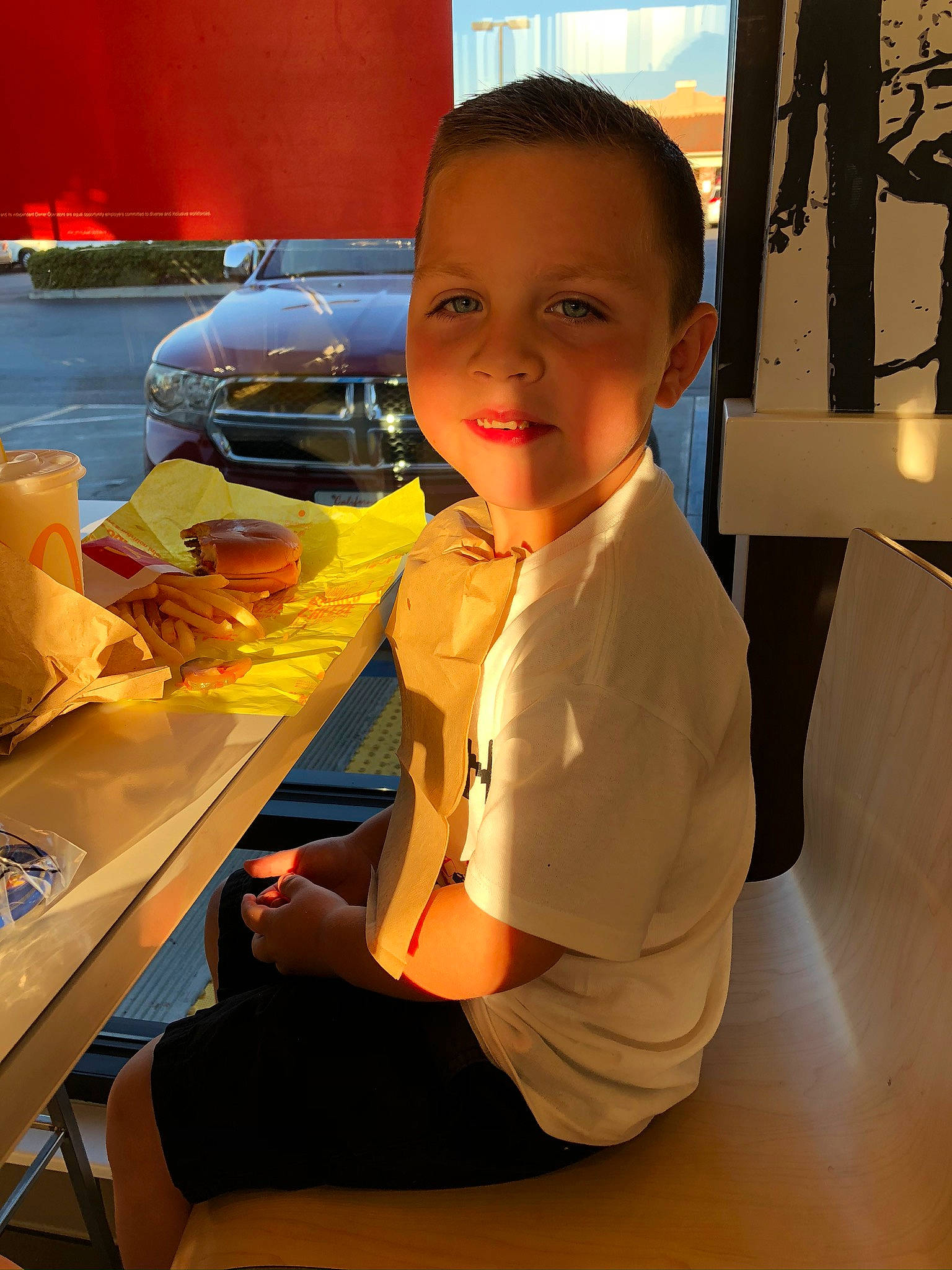 Ryan is registered to the contest to win money with this photo: child, junk_food, person, sitting, toddler