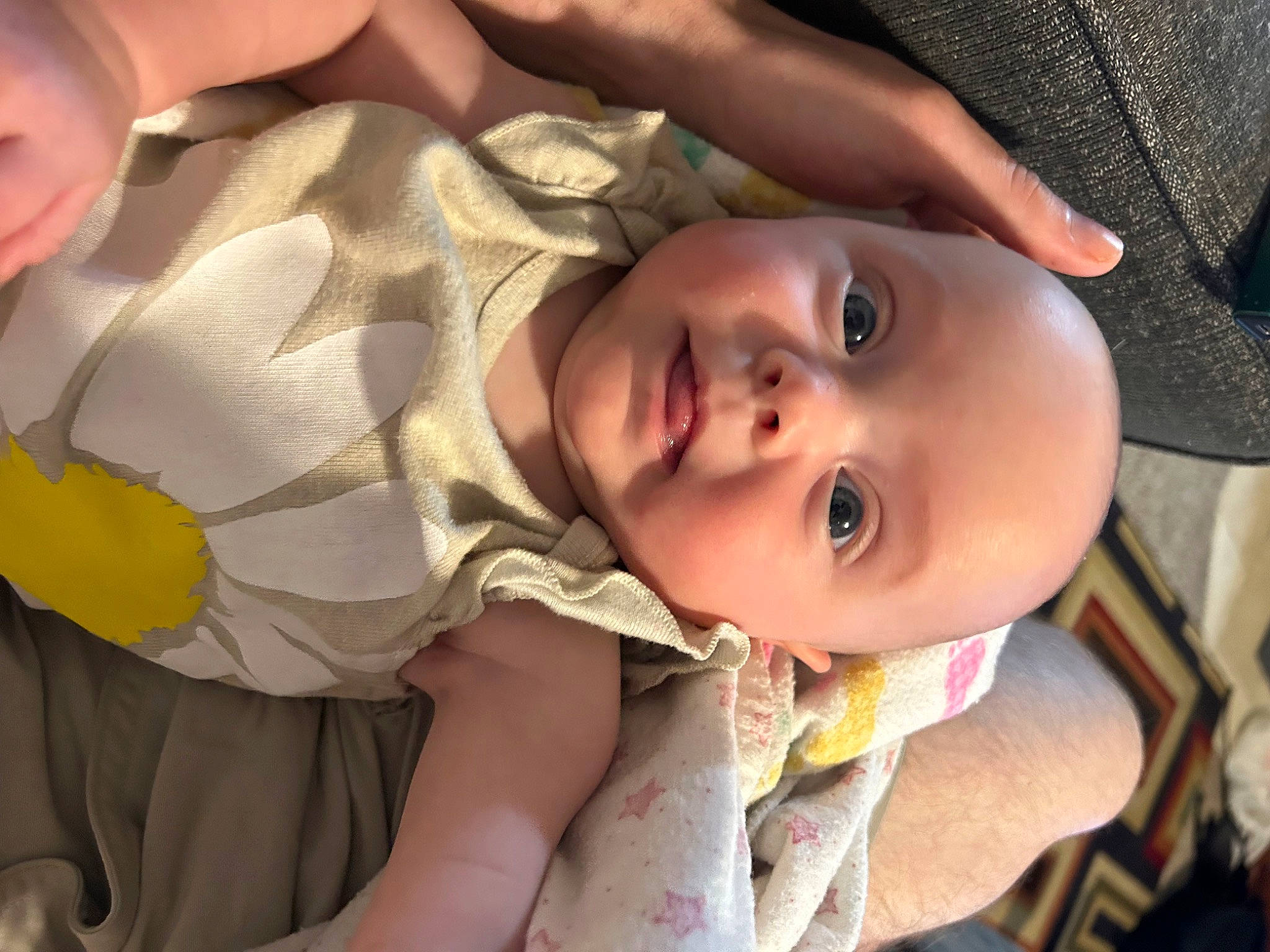 Addalynn joined the competition — help win amazing prizes! baby, baby_toddler_clothing, cheek, chin, eye, eyebrow, eyelash, gesture, hand, happy, hat, head, iris, lip, mouth, nose, person, skin, smile, thumb