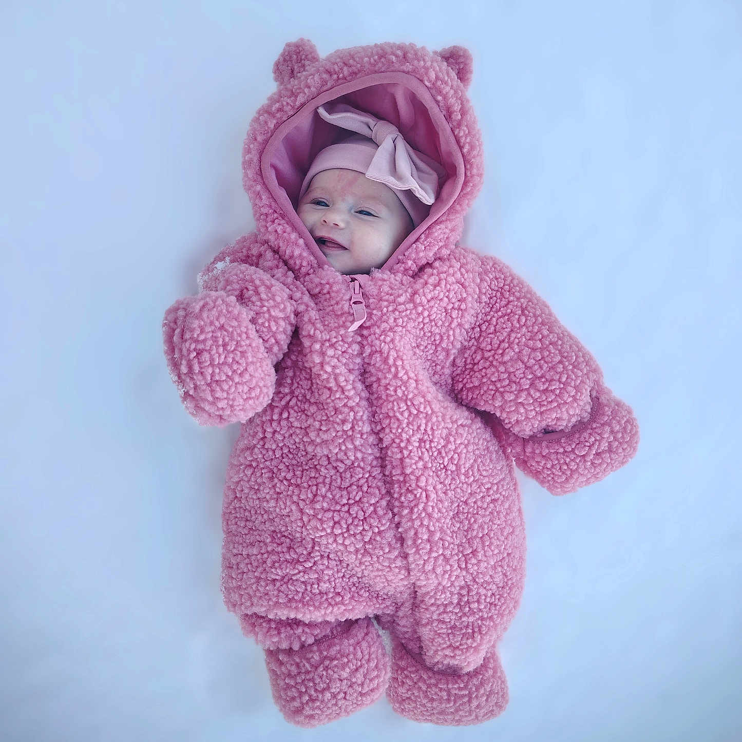 Ruth Ann is registered to the contest to win money with this photo: baby, bonnet, cap, clothing, coat, face, fleece, happy, hat, head, hood, hoodie, jacket, knitwear, person, photography, portrait, smile, sweater, sweatshirt