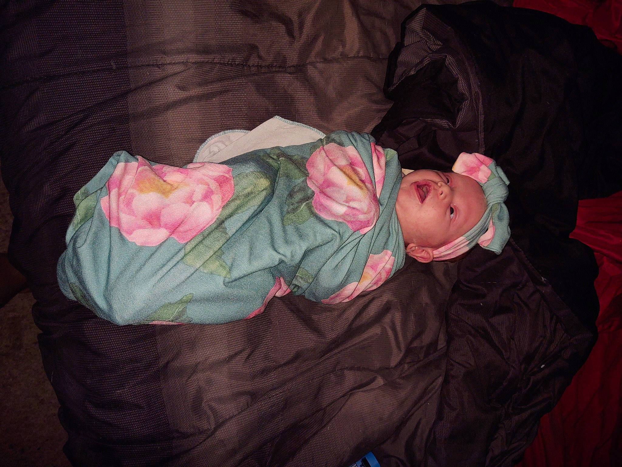 Aaliyah Jadelynn Kelly joined the competition — help win amazing prizes! baby, bedtime, cheek, child, flower, nap, person, pink, plant, sleep, textile, toddler