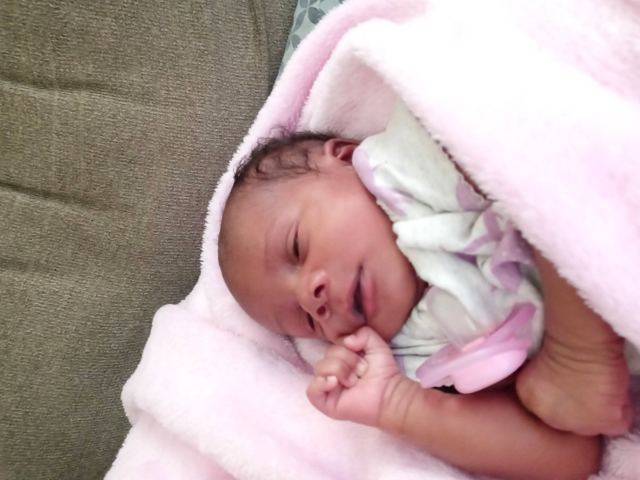 Kamiyah joined the competition — help win amazing prizes! baby, baby_products, baby_sleeping, baby_toddler_clothing, cheek, comfort, eye, eyebrow, face, finger, gesture, hand, head, human_body, iris, linens, lip, nose, person, skin