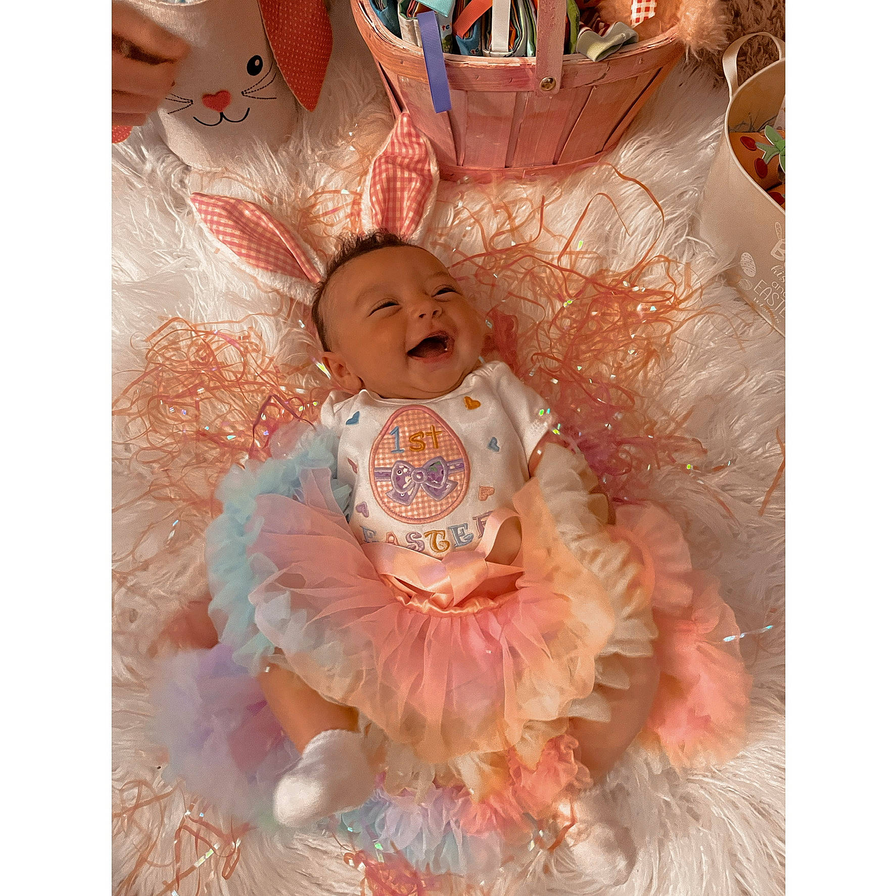 Baylor joined the competition — help win amazing prizes! art, costume, costume_design, costume_hat, cut_flowers, doll, dress, event, fashion_accessory, fashion_design, happy, head, headgear, headpiece, jewellery, necklace, peach, person, sleeve, smile