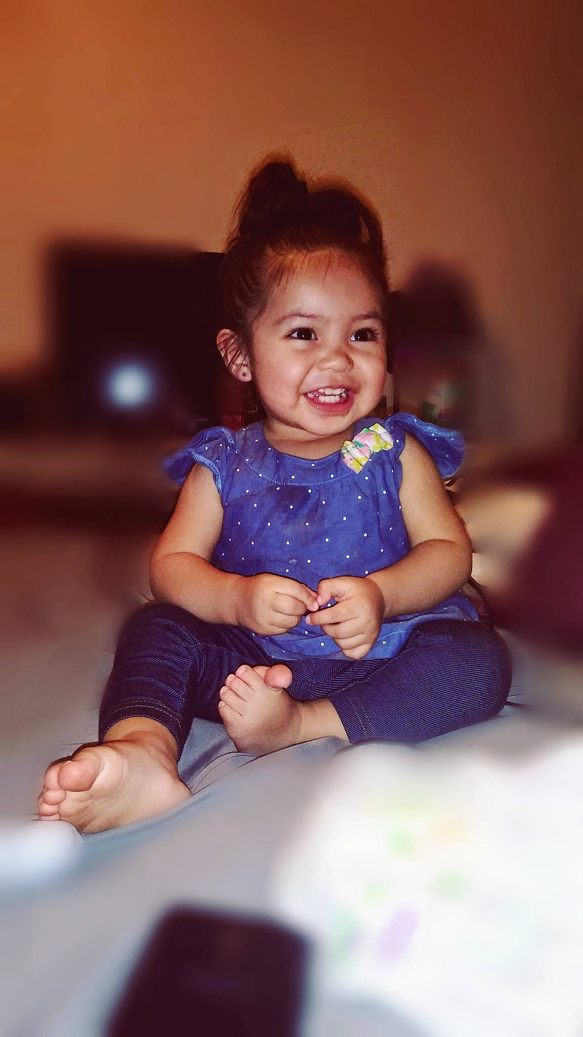 Julissa joined the competition — help win amazing prizes! baby, beauty, blue, cheek, child, chin, eye, face, facial_expression, fun, happy, head, iris, joy, people, person, photography, purple, sitting, skin