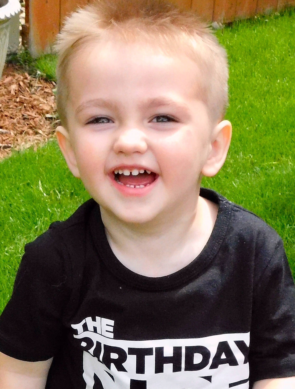 Dayton joined the competition — help win amazing prizes! baby_toddler_clothing, cheek, child, eye, eyelash, fun, gesture, grass, happy, head, jaw, joy, lip, mouth, nose, person, skin, sleeve, smile, t_shirt