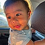 Keali'Inoa joined the competition — help win amazing prizes! baby, child, tongue_out, sunlight, car_interior, car_seat, blue_shirt, smiling, cute, infant, closeup, portrait, happy, person, window, seat, hair, skin, hands, daylight