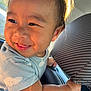 Keali'Inoa joined the competition — help win amazing prizes! baby, smiling, tongue_out, infant, child, car_seat, sunlight, portrait, cute, happy, face, clothing, short_sleeves, hand, headrest, indoors, closeup, skin, hair, warm_light