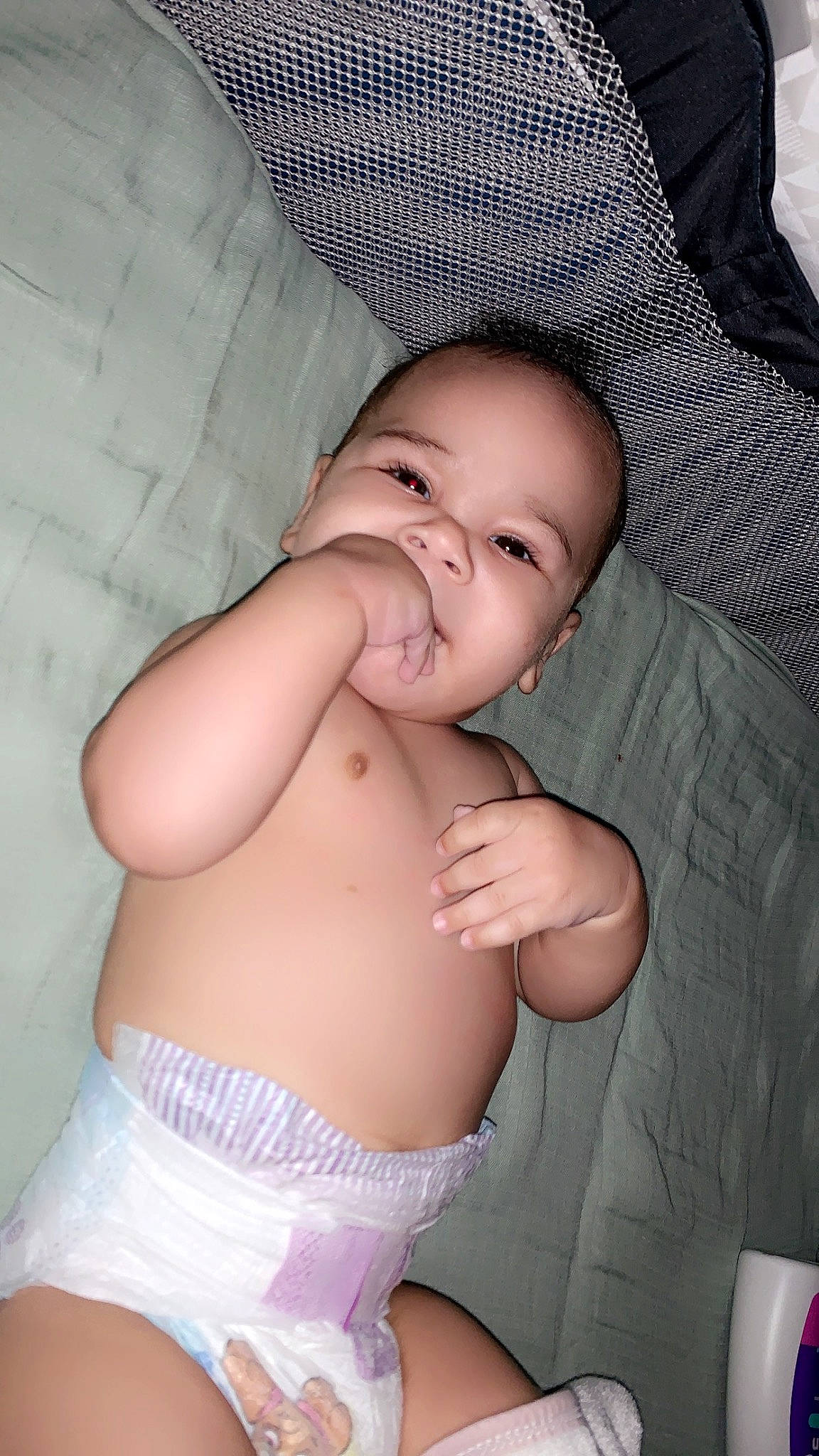 Khaven joined the competition — help win amazing prizes! baby, chest, comfort, diaper, eye, eyebrow, finger, gesture, joint, lip, mouth, neck, nose, person, skin, stomach, textile, thigh, thumb, toddler