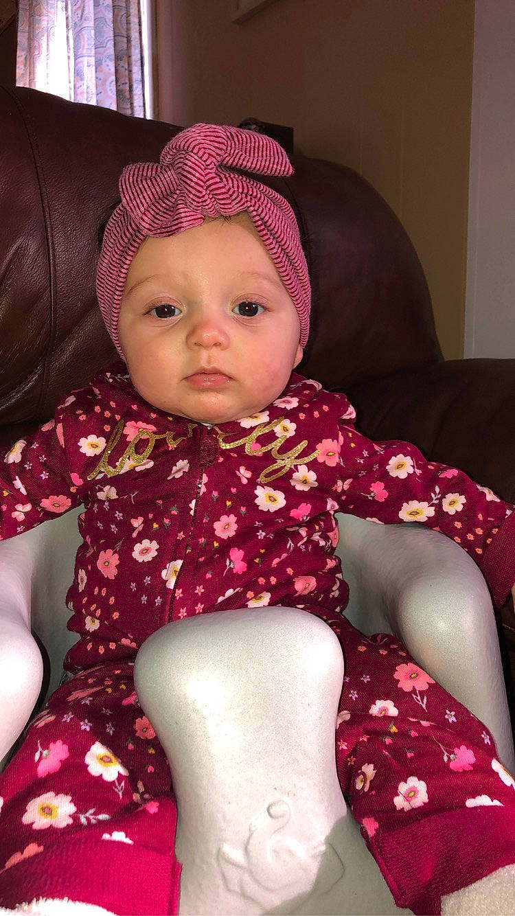 Yanessia is registered to the contest to win money with this photo: baby, baby_toddler_clothing, cap, cheek, child, hat, headgear, knit_cap, lip, magenta, person, pink, purple, toddler