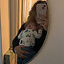 Maëlyo participe au concours pour gagner de l'argent avec cette photo : baby, person, mirror, selfie, indoor, sleeping, mickey_mouse, clothing, hand, curly_hair, smartphone, reflection, wall, door, casual, holding, child, peaceful, portrait, soft_lighting
