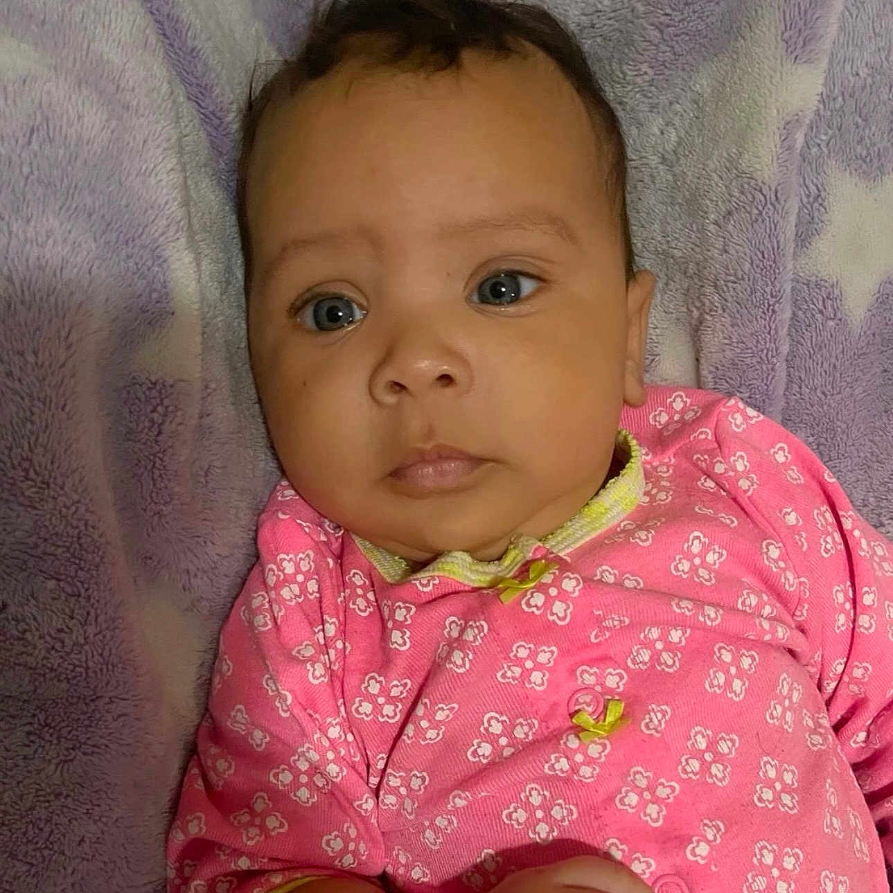 Kaleigha is registered to the contest to win money with this photo: baby, blanket, bodypart, clothing, face, finger, frown, hand, happy, head, newborn, person, photography, portrait, quilt, sad, shirt, sitting, sleeve, smile