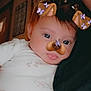 Skye joined the competition — help win amazing prizes! baby, infant, face_filter, dog_filter, butterfly, indoor, person, child, cute, snuggle, cozy, clothing, portrait, skin, head, eyes, nose, mouth, warm_lighting, wall_decor