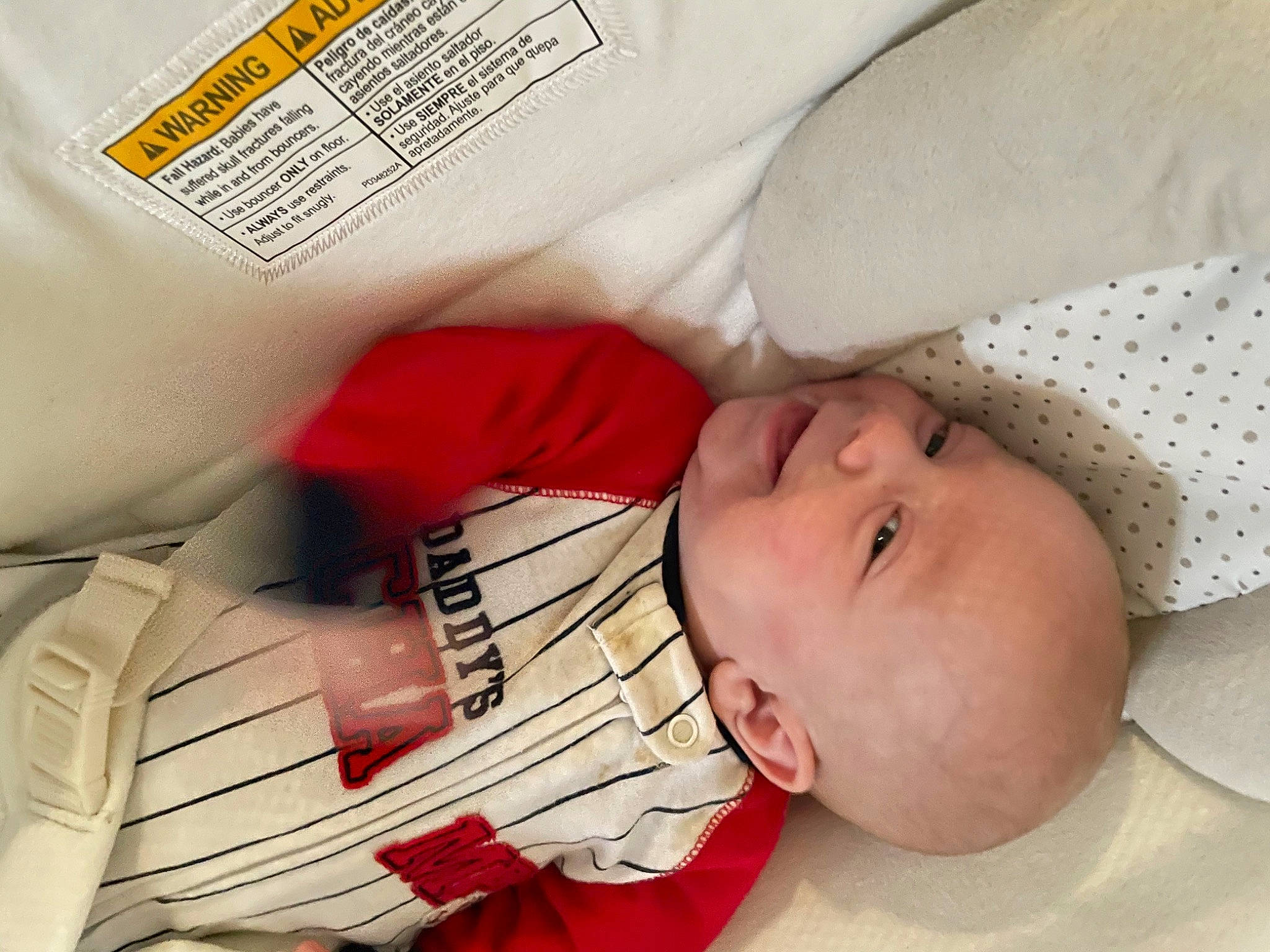 Tyler joined the competition — help win amazing prizes! baby, baby_products, baby_sleeping, baby_toddler_clothing, carmine, cheek, child, comfort, font, happy, headgear, linens, nail, pattern, person, product, skin, sleeve, textile, toddler