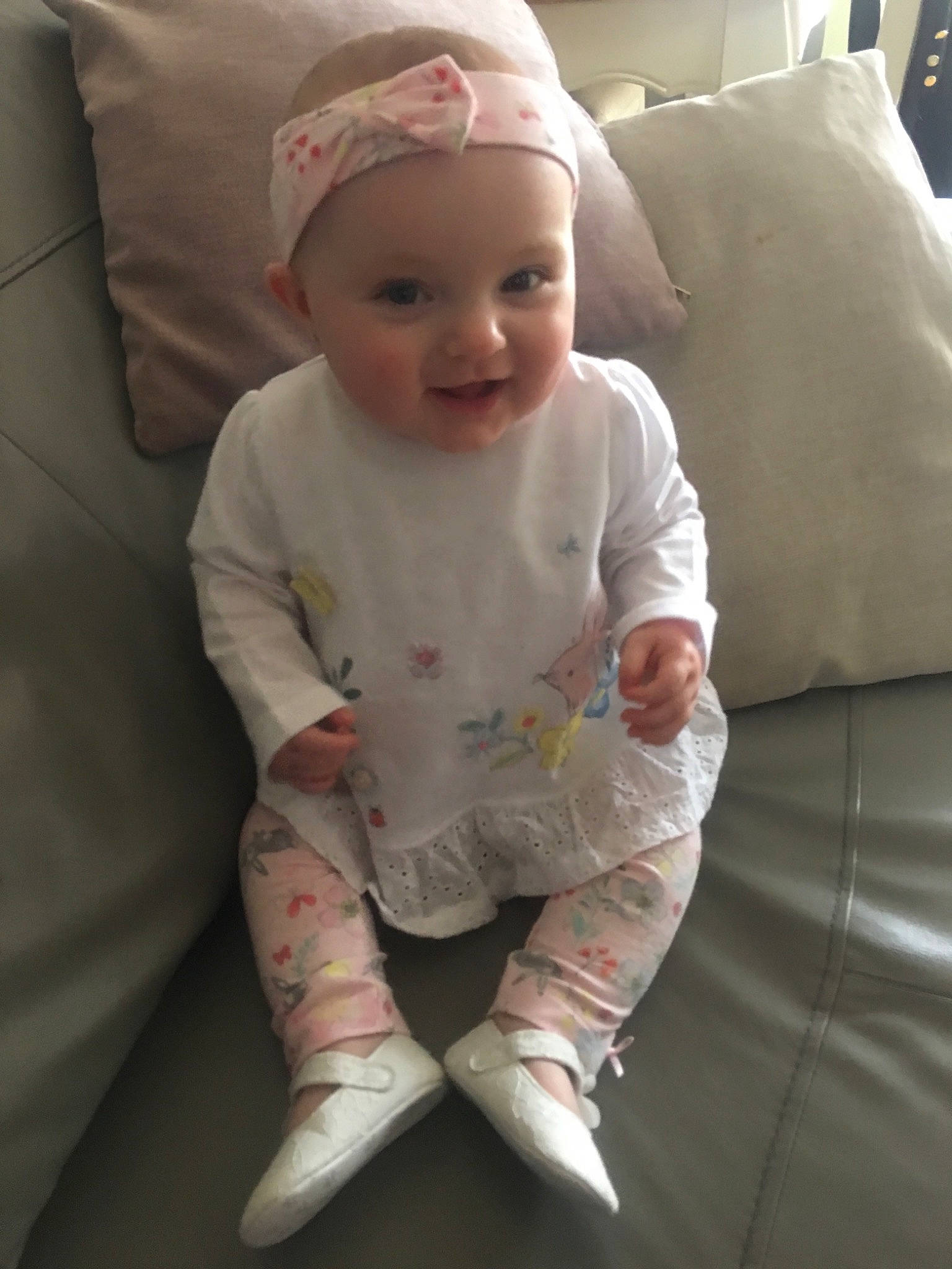 Emily-rose joined the competition — help win amazing prizes! arm, baby, cheek, child, ear, head, person, pink, skin, sleeve, smile, toddler