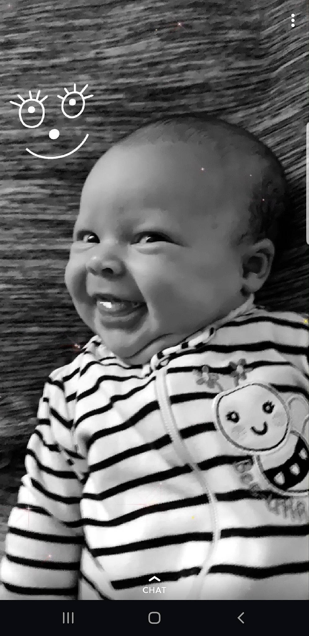 Abigail joined the competition — help win amazing prizes! baby, black_and_white, cheek, child, face, facial_expression, happy, head, laugh, monochrome, monochrome_photography, person, photograph, photography, portrait_photography, smile, style, toddler