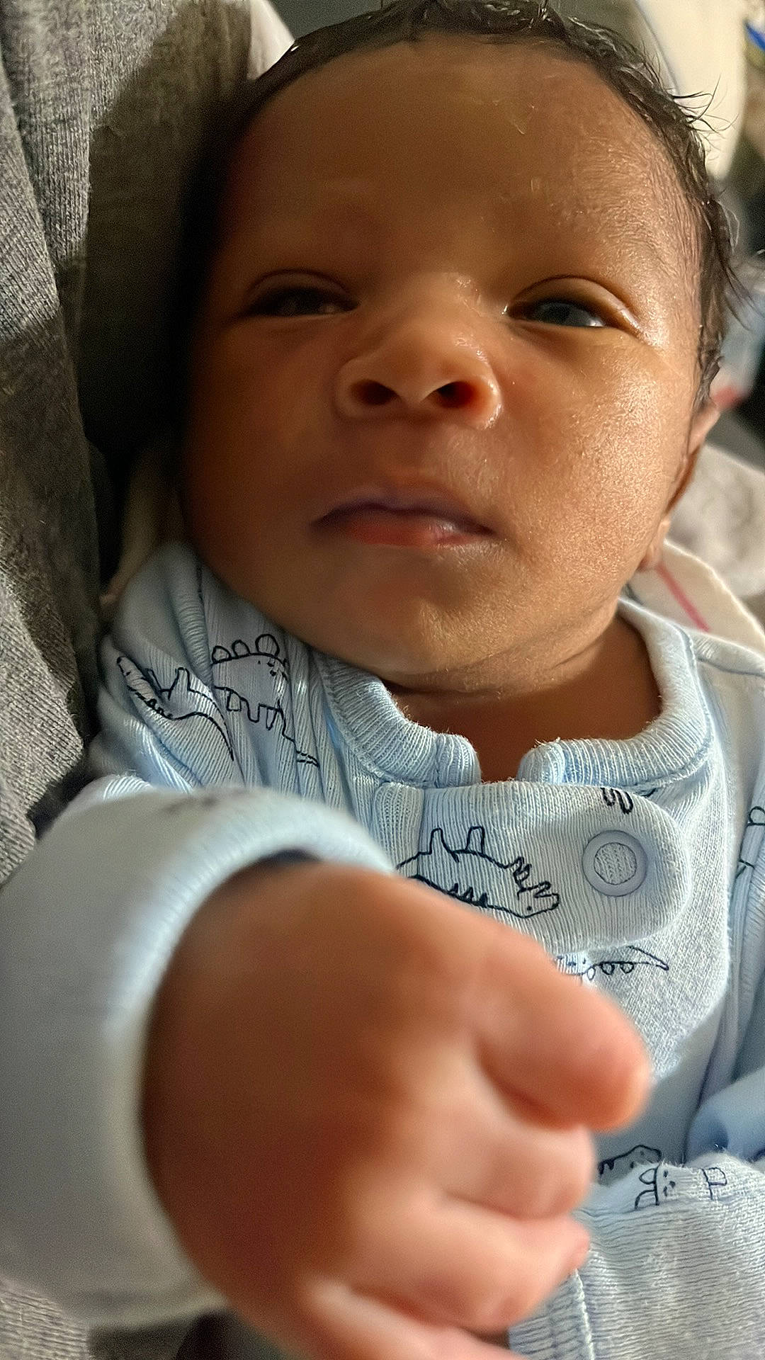 Antonio is registered to the contest to win money with this photo: baby, cheek, chin, comfort, eyebrow, eyelash, face, facial_expression, hand, head, human, human_body, lip, mouth, neck, nose, organ, person, product, skin