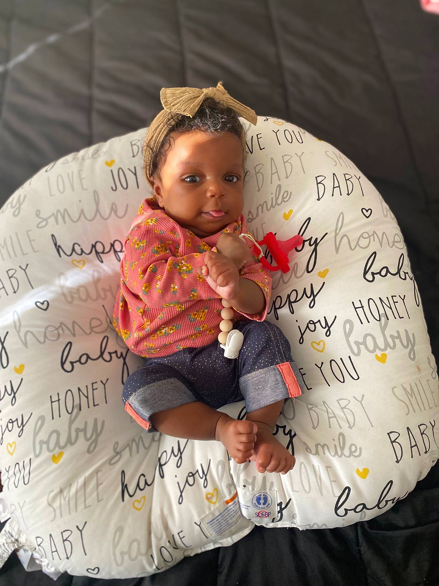 Hazel joined the competition — help win amazing prizes! adaptation, baby, baby_carriage, baby_toddler_clothing, carmine, child, comfort, event, fashion_accessory, flash_photography, font, fun, happy, pattern, person, pink, product, sitting, sleeve, textile