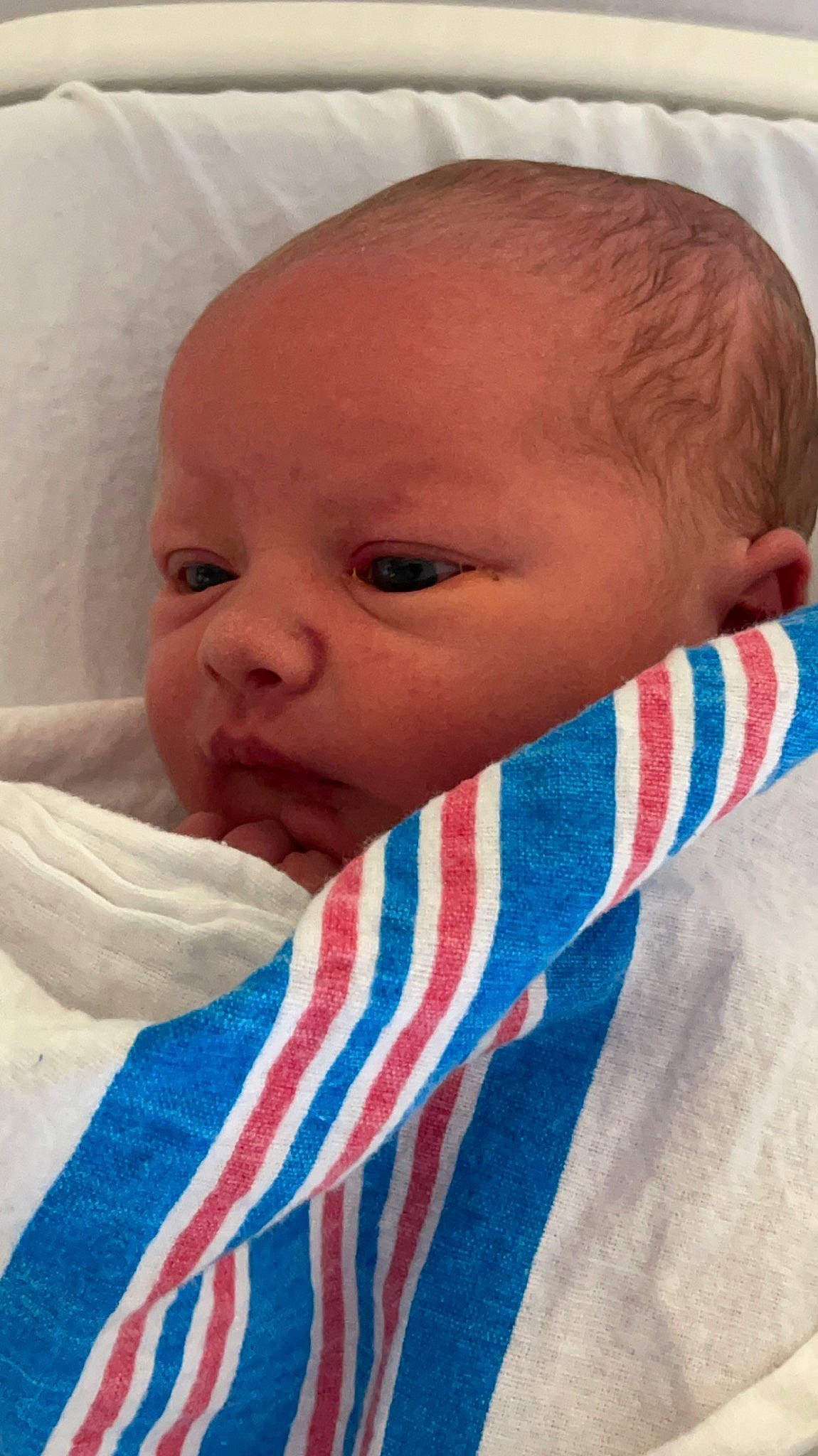 Billy joined the competition — help win amazing prizes! baby, baby_toddler_clothing, cheek, child, chin, close_up, comfort, ear, eyebrow, face, facial_expression, iris, linens, lip, mouth, neck, nose, person, skin, sleeve