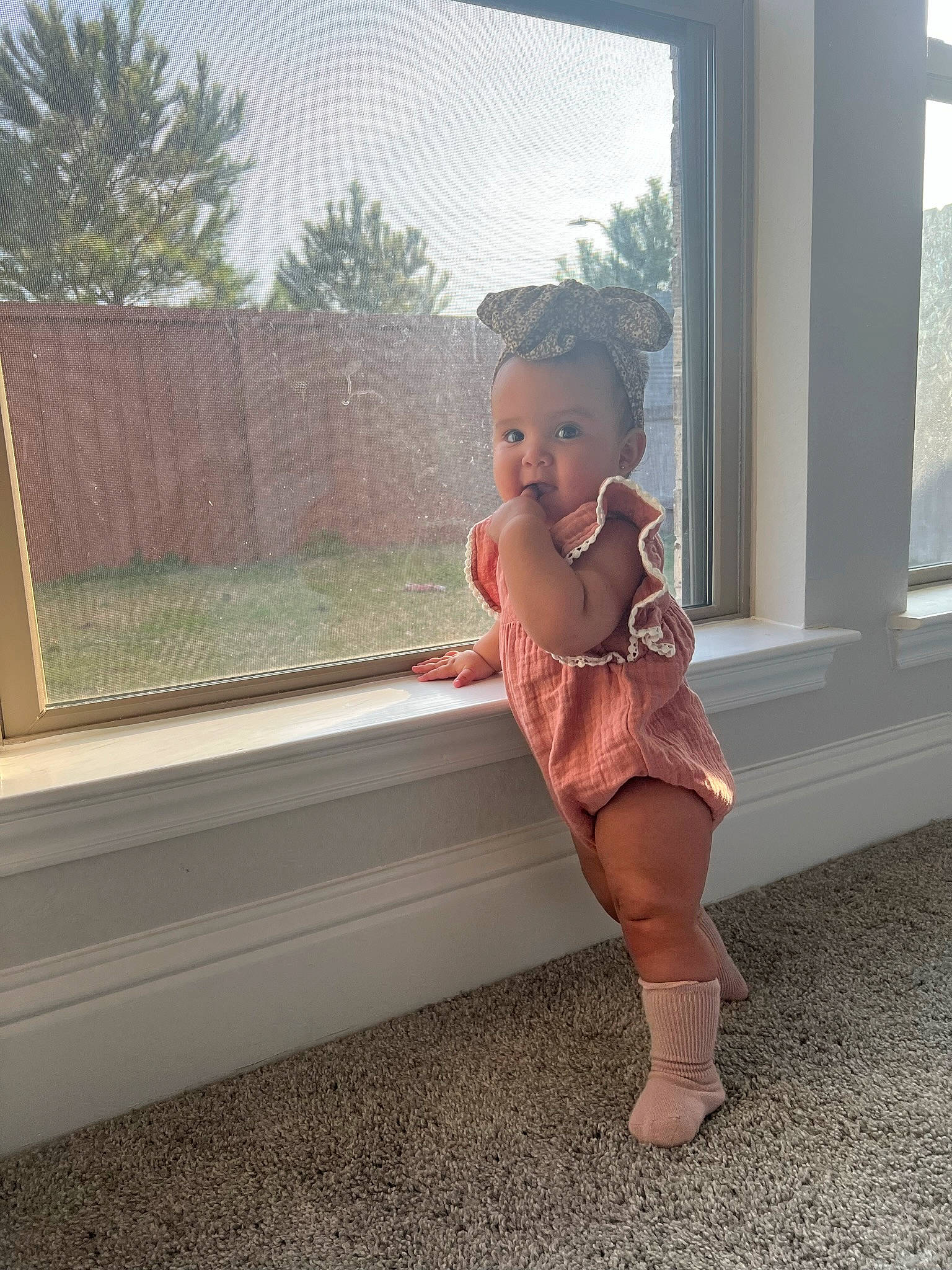 Ivy joined the competition — help win amazing prizes! baby_toddler_clothing, calf, flooring, foot, fun, hat, human_leg, knee, leg, leisure, person, sandal, shoulder, sky, sportswear, thigh, toddler, tree, vertebrate, waist