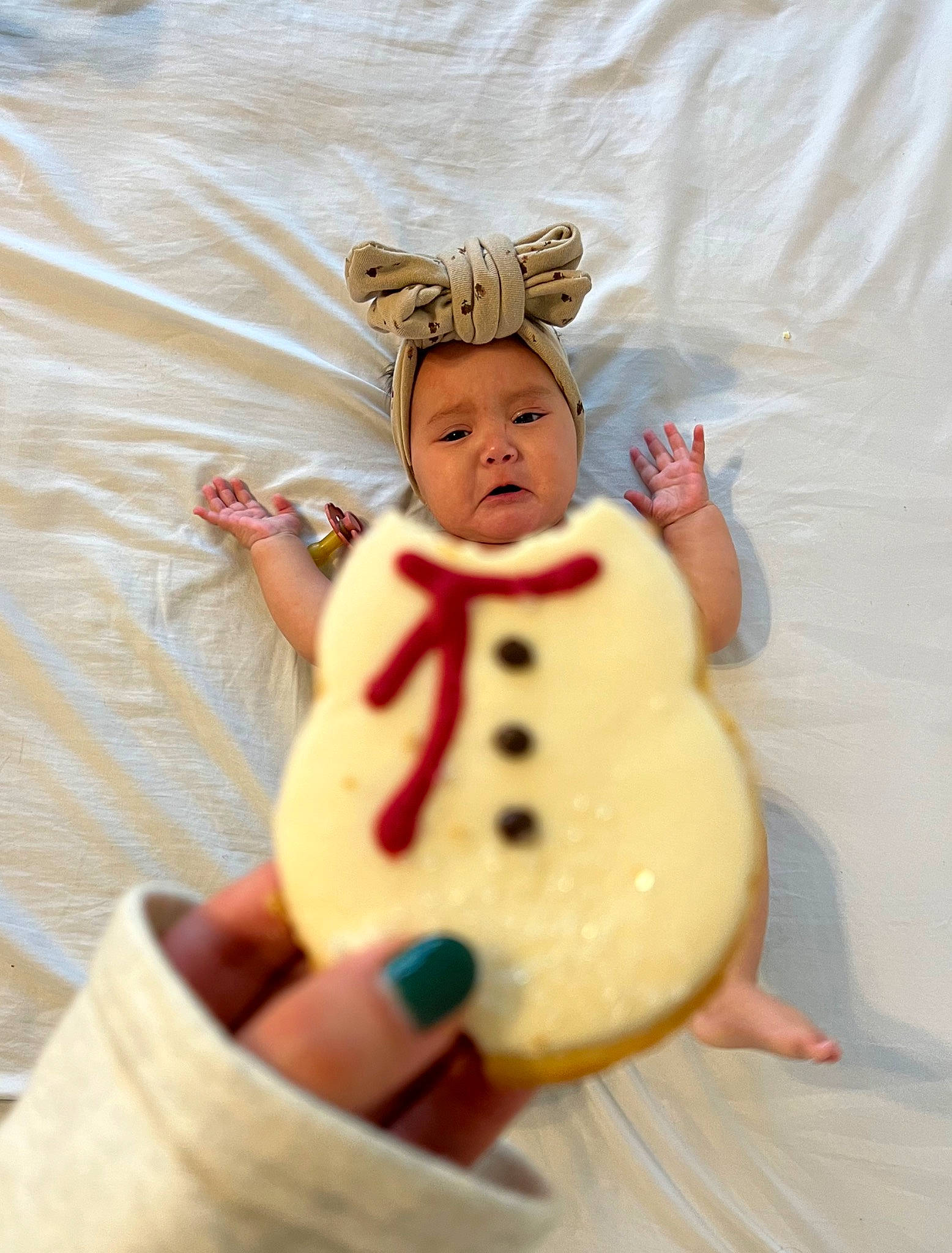 Ivy joined the competition — help win amazing prizes! baby, baby_toddler_clothing, baked_goods, cake_decorating, cake_decorating_supply, child, comfort_food, costume_hat, cuisine, dessert, doll, food, gesture, happy, head, icing, ingredient, person, sorrow, sugar_cake