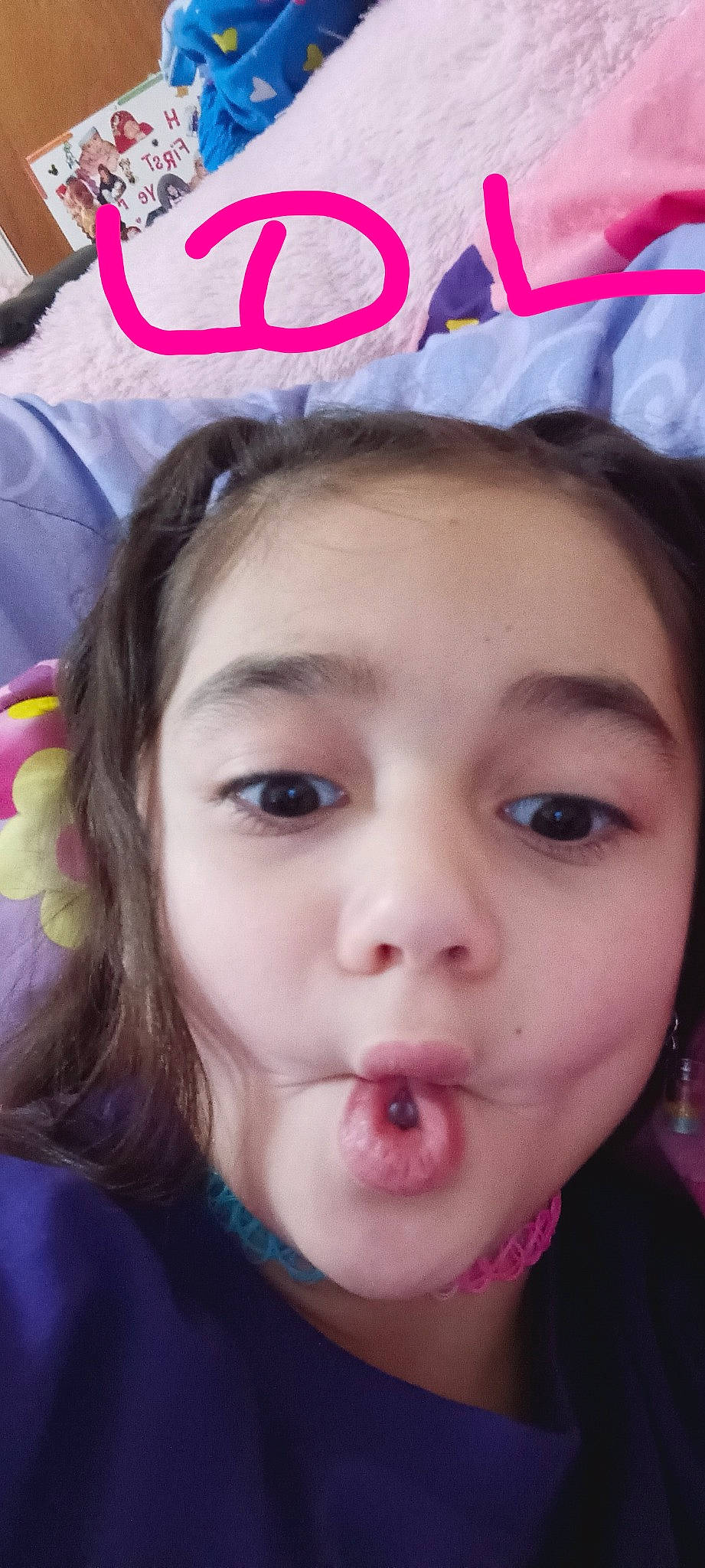 Aliyah is registered to the contest to win money with this photo: cheek, chin, ear, eyebrow, eyelash, facial_expression, forehead, hairstyle, happy, human, iris, jaw, lip, mouth, nose, organ, person, pink, skin, toddler