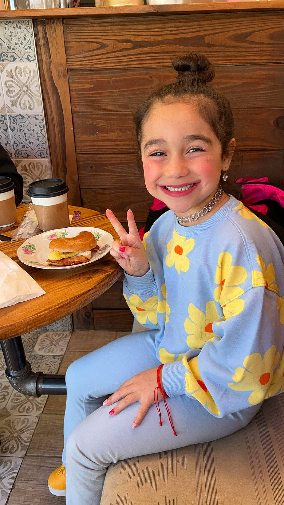 Aliyah joined the competition — help win amazing prizes! baking, bowl, chair, cuisine, cup, dessert, dish, dishware, food, fun, happy, ingredient, joy, leisure, person, plate, serveware, sitting, smile, table